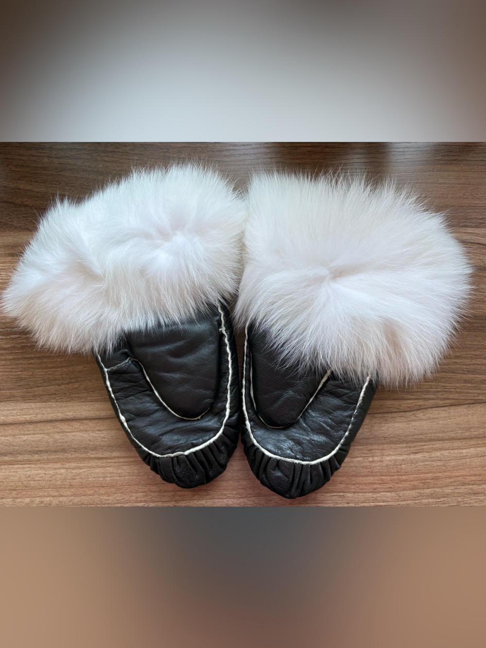 Homemade Rabbit Fur Mittens S/M - Picture 2 of 5
